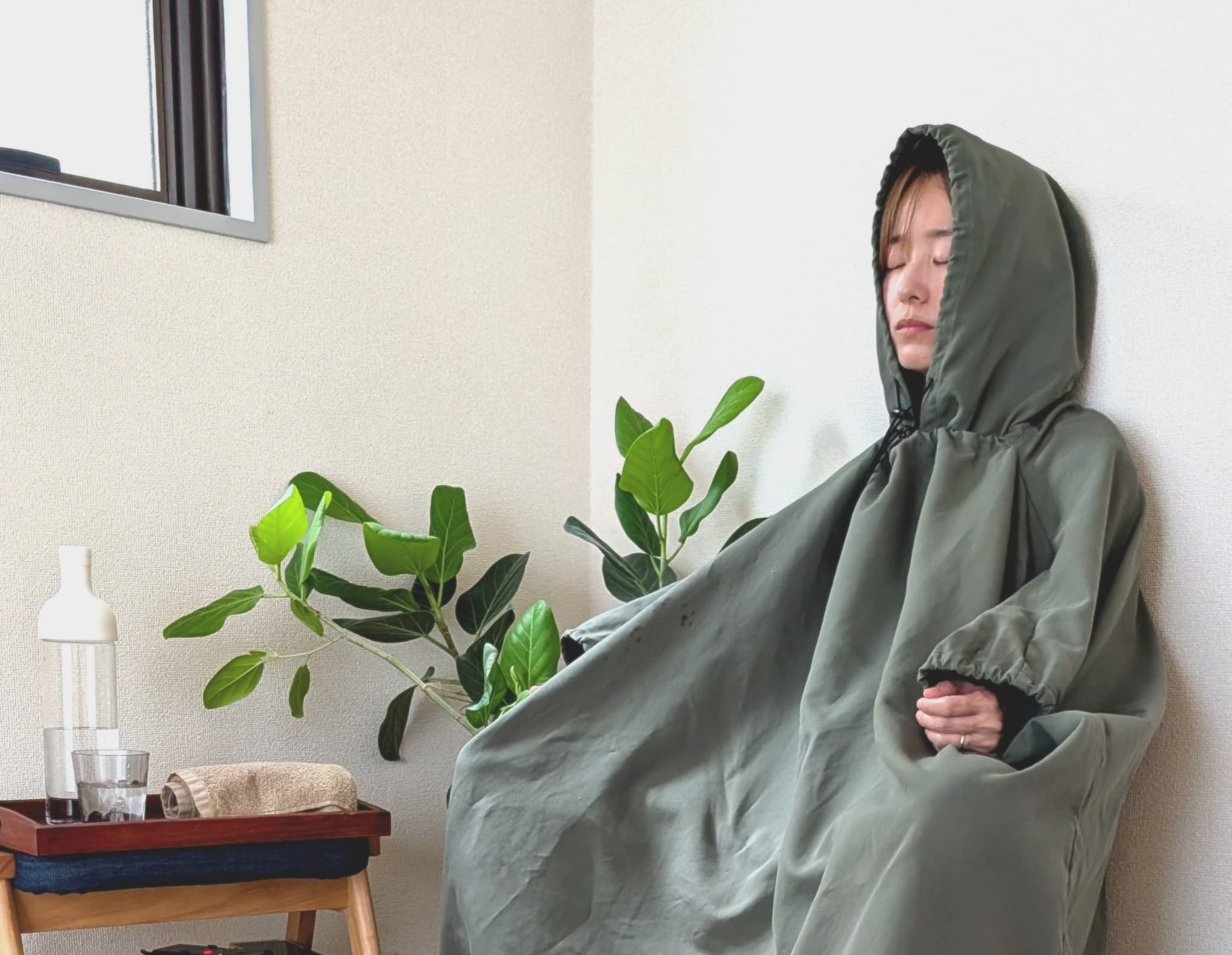 綿マントのよもぎ蒸し(40分） 画像1